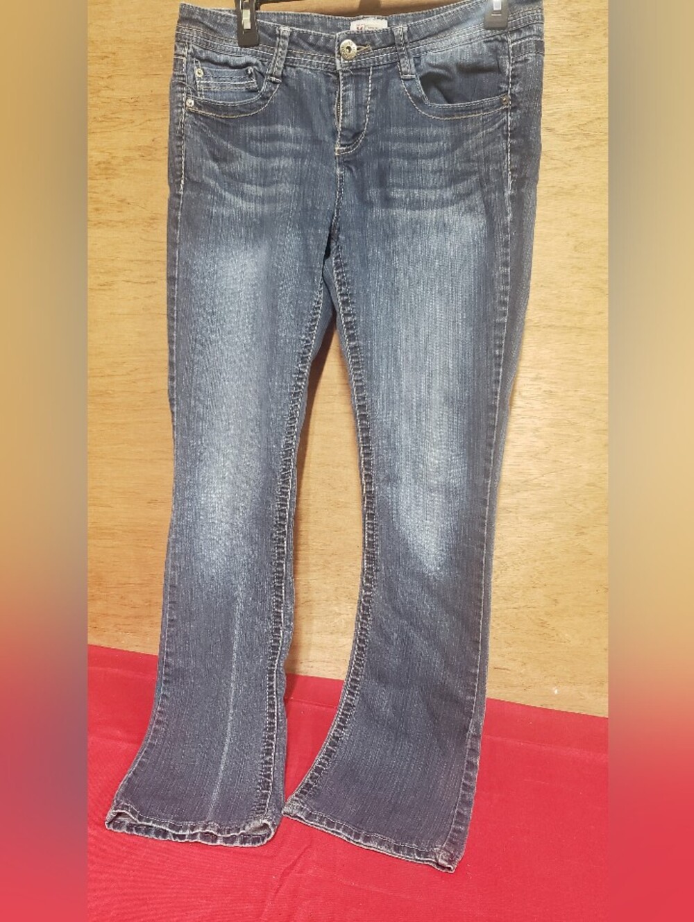 Junior Mudd Late 90's Early 2000's Dark Blue Flare Jeans 11